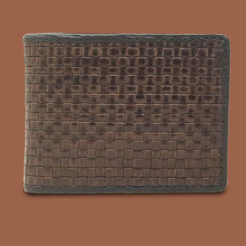 Rivaanth Woven Genuine Leather Wallet For Men